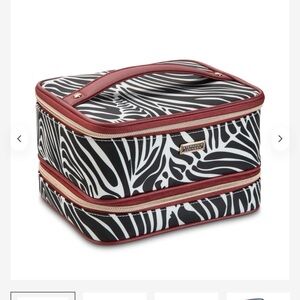 NWOT STEPHANIE JOHNSON JENNY TRAIN CASE in Sahara Zebra